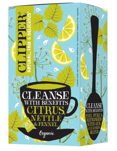 Clipper Cleanse Citrus Nettle&Fennel Bio gyümölcstea, 20 filter, 44g