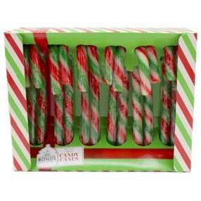   Bonds of London Candy Canes Sétapálca nyalóka, borsmentás, 12db-os, 120g