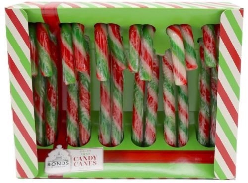 Bonds of London Candy Canes Sétapálca nyalóka, borsmentás, 12db-os, 120g