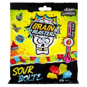   Brain Blasterz Sour Boltz Savanyú villám alakú gumicukor 100g