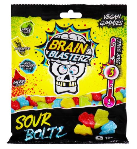 Brain Blasterz Sour Boltz Savanyú villám alakú gumicukor 100g