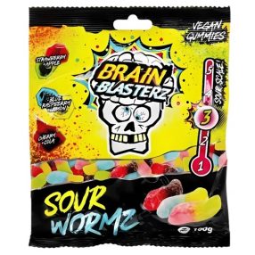 Brain Blasterz Sour Wormz Savanyú gumicukor 100g