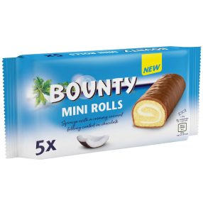 Bounty Mini Rolls Piskótatekercs 5db-os csomag, 150g