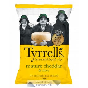 Tyrrell’s Burgonyachips chedar sajttal és snidlinggel 40g