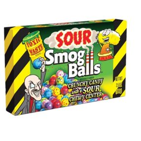 Toxic Waste Smog Balls Savanyú cukorka dobozban, 85g