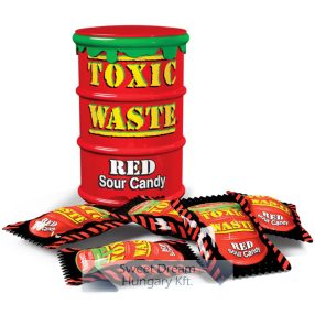 Toxic Waste Hazardously Sour Candy Hordó piros 42g