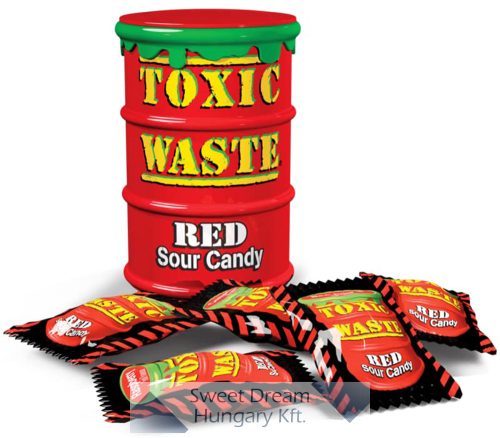 Toxic Waste Hazardously Sour Candy Hordó piros 42g