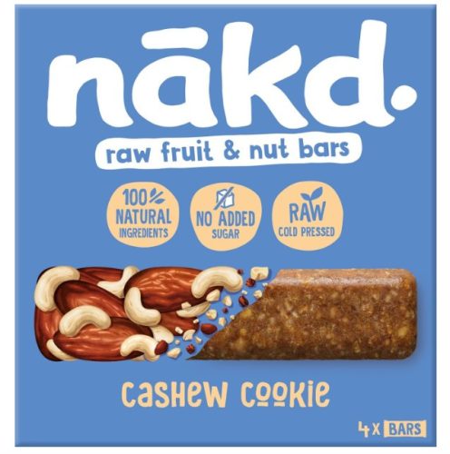 Nakd Cashew Cookie Datolya szelet kesudióval 4x35g