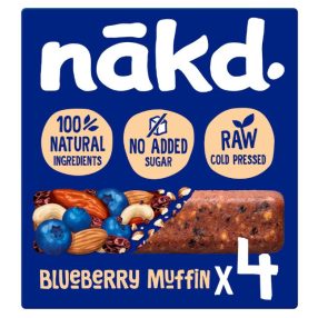 Nakd Blueberry Muffin Datolya szelet áfonyával 4x35g