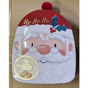   Silver Crane Santa Bobble Tin Csokoládédarabos keksz fémdobozban 100g