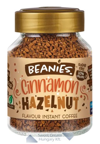 Beanies Cinnamon Hazelnut Fahéj-mogyoró ízesítésű azonnal oldódó kávé 50g