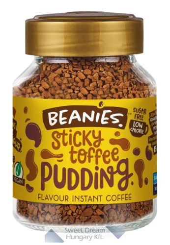 Beanies Sticky Toffee Pudding Ízesített instant kávé 50g / Minőségét megőrzi: 2026.05.12