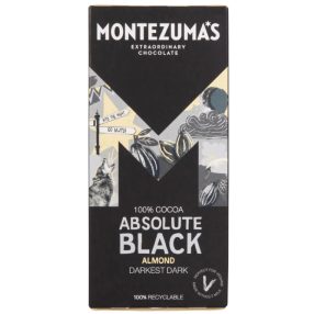   Montezuma's Absolute Black Almond Vegan Étcsokoládé manduladarabokkal 90g