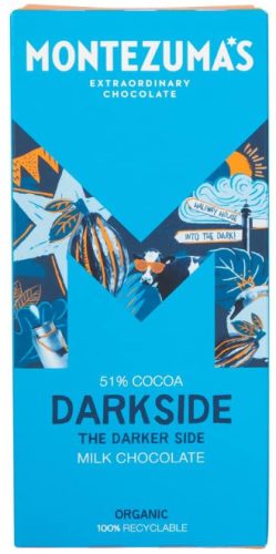 Montezuma's Darkside Tejcsokoládé megnövelt kakaótartalommal 90g