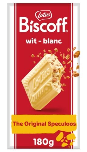Lotus Biscoff White Fehércsokoládé Lotus kekszdarabokkal 180g