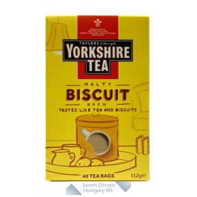  Yorkshire Malty Biscuit Fekete tea keksz ízesítéssel 40 filter 112g / Minőségét megőrzi: 2026.05.31
