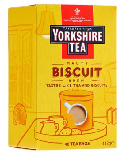 Yorkshire Malty Biscuit Fekete tea keksz ízesítéssel 40 filter 112g