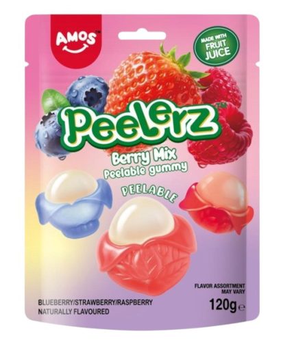 Amos Peelerz Gummy Berry Mix Peeling Candy 120g
