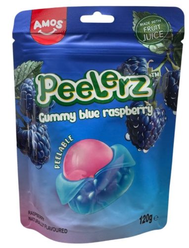 Amos Peelerz Gummy Blue Raspberry Peeling Candy 120g