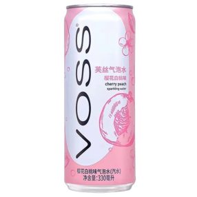 Voss Cherry Peach Flavour, Szénsavas víz 330ml