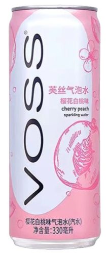 Voss Cherry Peach Flavour, Szénsavas víz 330ml