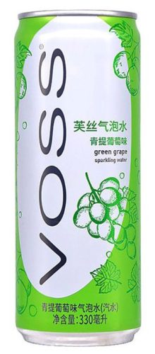 Voss Green Grape Flavour, Szénsavas víz 330ml