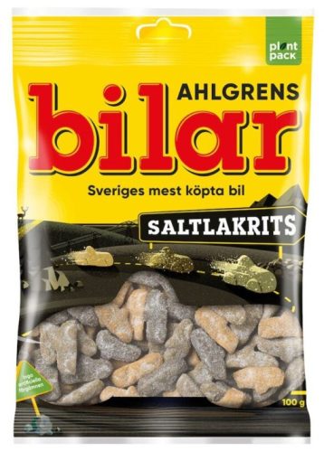 Ahlgrens Bilar Saltlakrits Sós medvecukor 100g