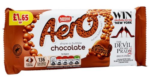 Aero Nestle Chocolate Habosított tejcsokoládé 90g Prada