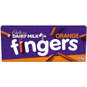   Cadbury Fingers Orange Tejcsokoládés kekszrudak narancs ízesítéssel 114g