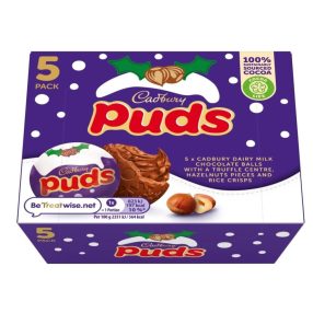   Cadbury Xmas Puds Tejcsokoládé mogyorós krémmel töltve, 5db-os (5x35g) 175g