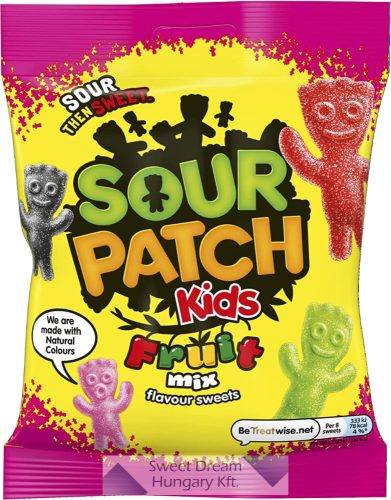 Sour Patch Kids Fruit Mix Gyümölcsös savanyú gumicukor 130g