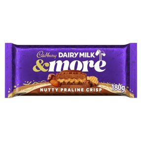 Cadbury Táblás nagy &More Nutty Praline Crisp 180g