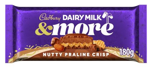 Cadbury Táblás nagy &More Nutty Praline Crisp 180g