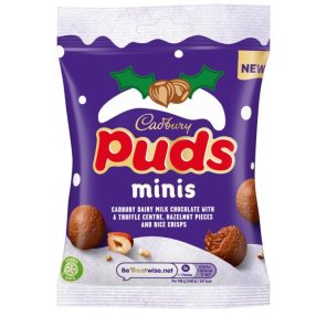   Cadbury Mini Puds Tejcsokoládé golyók mogyorós csokikrémmel töltve 73g