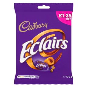   Cadbury Eclairs Csokoládékrémmel töltött karamell cukorka 130g