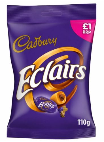Cadbury Eclairs Csokoládékrémmel töltött karamell cukorka 110g