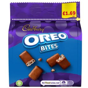   Cadbury Zacskós Oreo Bites Tejcsokoládé oreo kekszes töltelékkel 85g