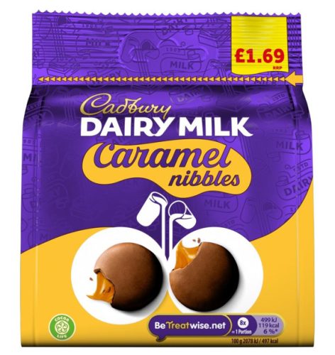 Cadbury Zacskós Caramel Nibbles 85g