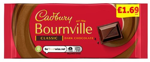 Cadbury Táblás normál Bournville Étcsokoládé 100g