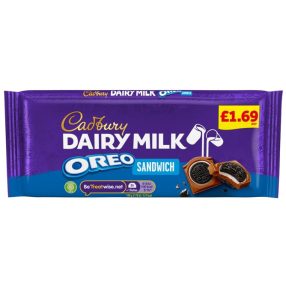   Cadbury Táblás normál Oreo Sandwich Tejcsokoládé oreo keksszel 96g