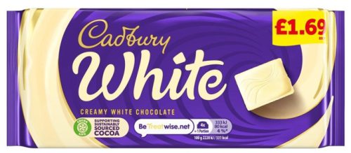 Cadbury Táblás normál White Fehércsokoládé 90g