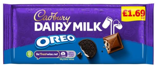 Cadbury Táblás normál Oreo Tejcsokoládé Oreo kekszes töltelékkel 120g