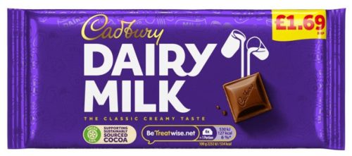 Cadbury Táblás normál Tejcsokoládé 95g
