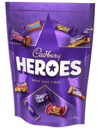 Cadbury Heroes Pouch Csokoládé válogatás 270g