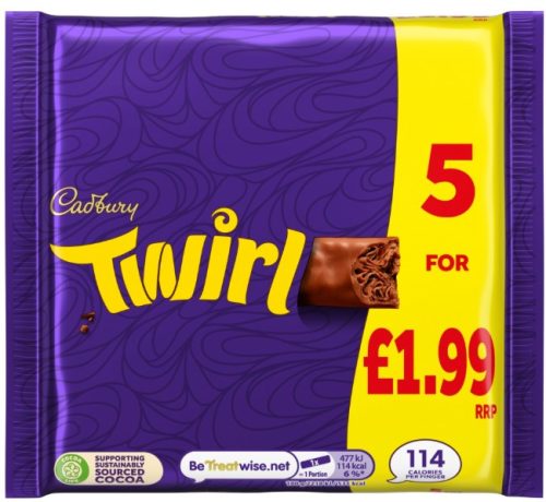 Cadbury Szelet Twirl 5-ös csomag (5x21,5g) 107,5g