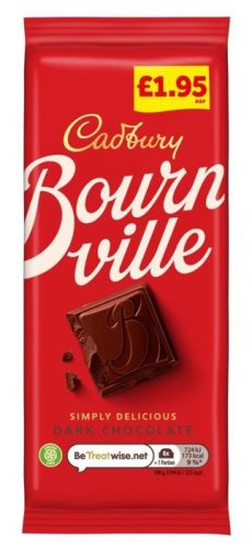 Cadbury Táblás normál Bournville Étcsokoládé 100g