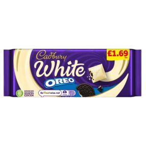   Cadbury Táblás normál White Oreo Fehércsokoládé Oreo keksszel 120g