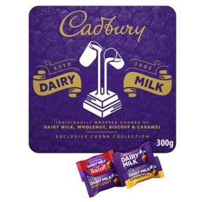   Cadbury Fémdoboz Mixed Chunks Tin Csokoládé válogatás 300g