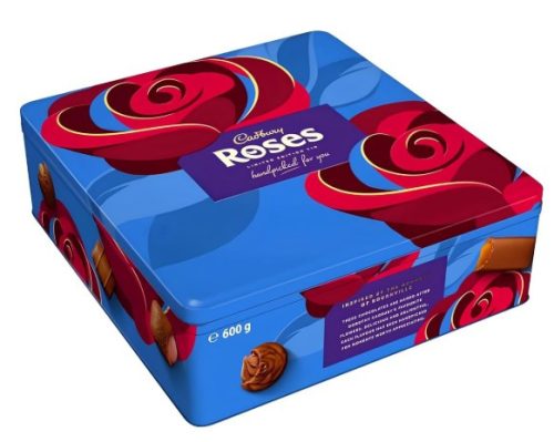 Cadbury Fémdoboz Roses Tin Csokoládé válogatás 600g
