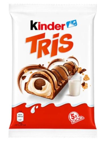 Kinder Tris Töltött ostyaszelet tejcsokoládéval bevonva 5db-os 100g